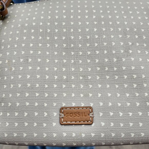 FOSSIL Emma Crossbody Bag Purse, Printed Leather, Pre-owned - Picture 3 of 10
